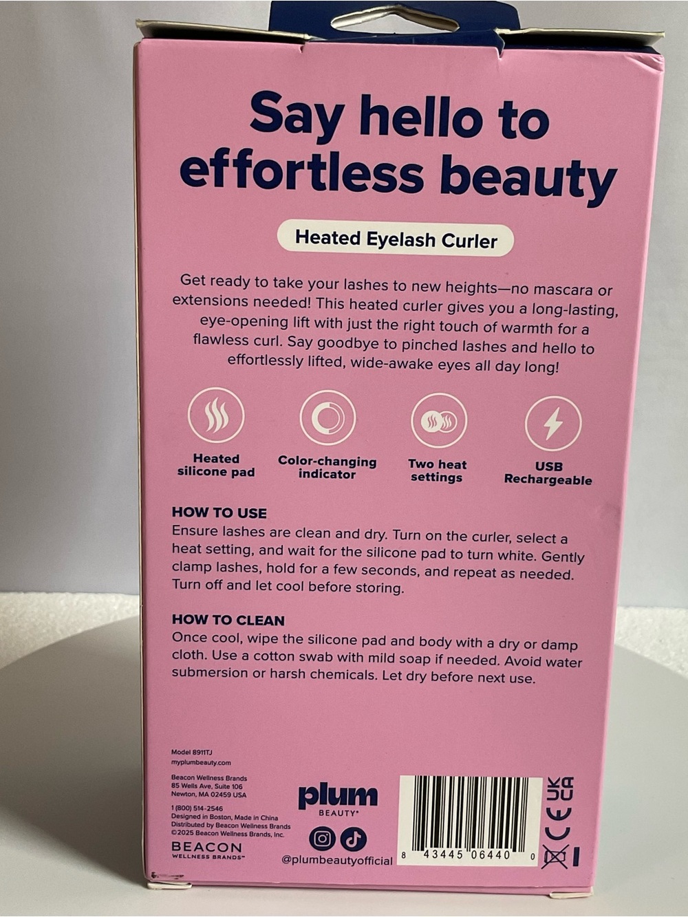 Plum Beauty Lash Lift Off Heated Eyelash Curler - Pink - Picture 7 of 10
